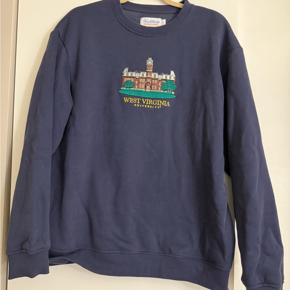 Traditions Collegiate Apparel Embroidered West Virginia University Sweatshirt